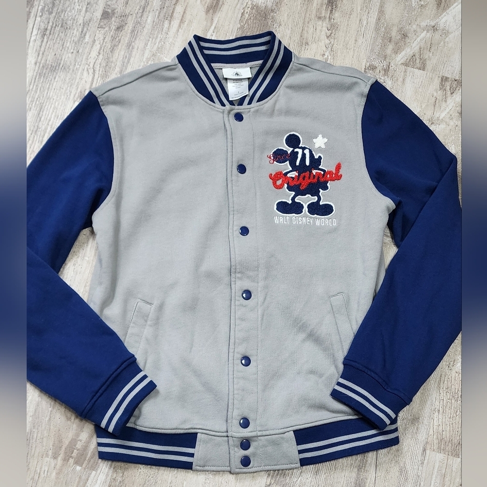 Walt Disney World Mickey Mouse Original Snap Up Varsity Jacket Adult Size S